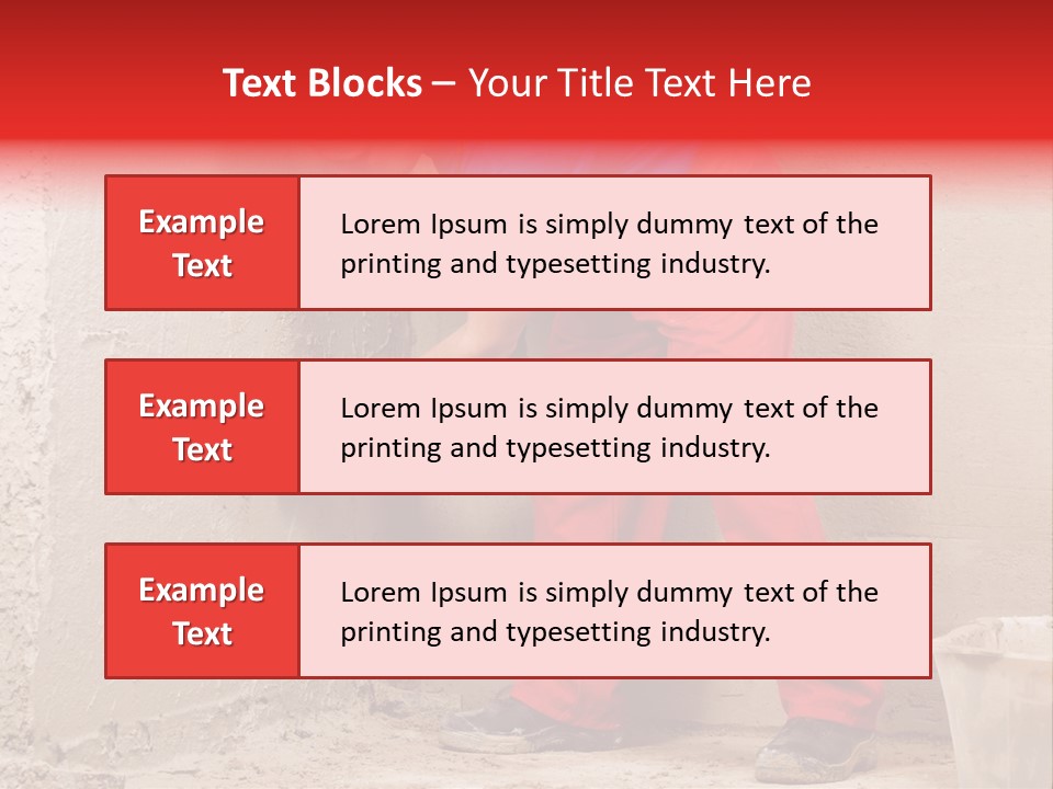 Man Plasterer Work PowerPoint Template