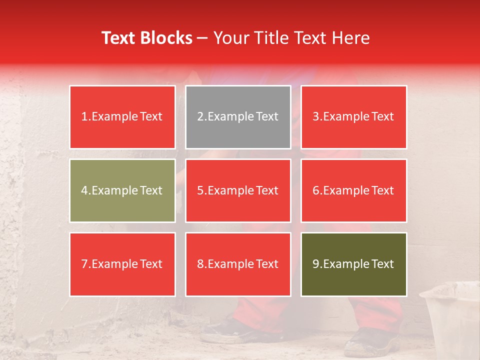 Man Plasterer Work PowerPoint Template