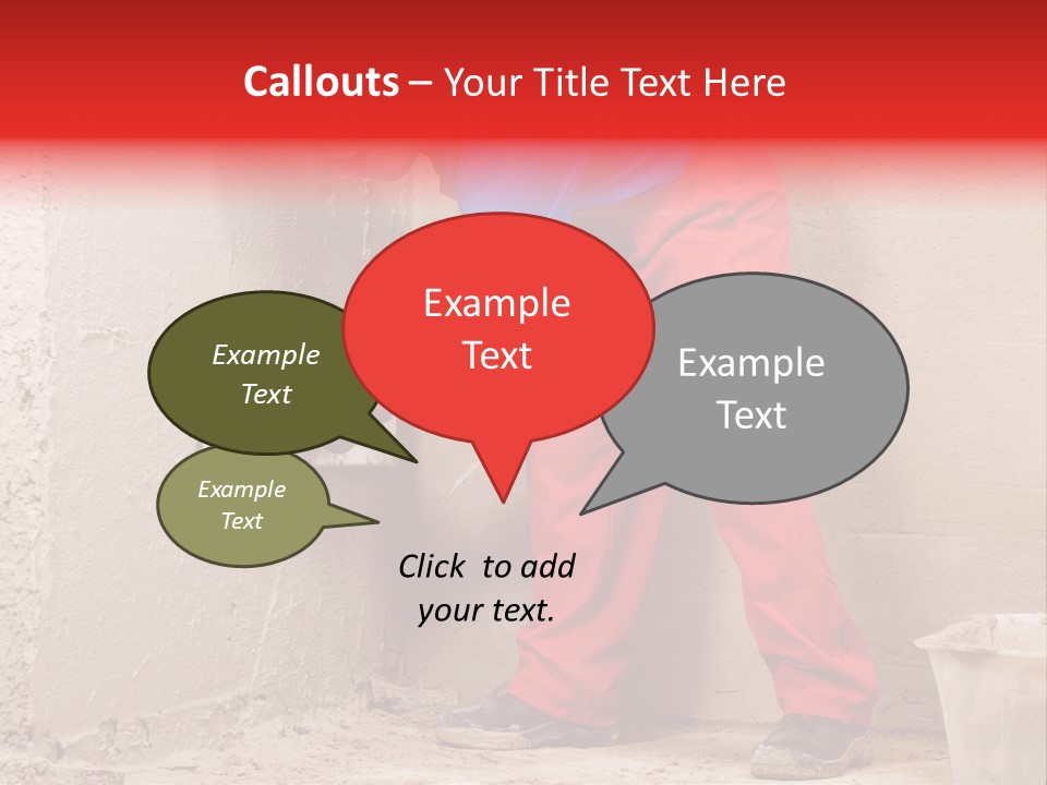 Man Plasterer Work PowerPoint Template