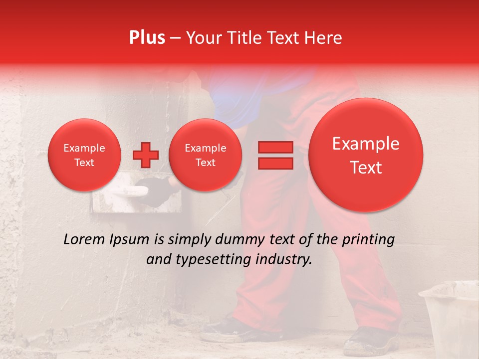 Man Plasterer Work PowerPoint Template