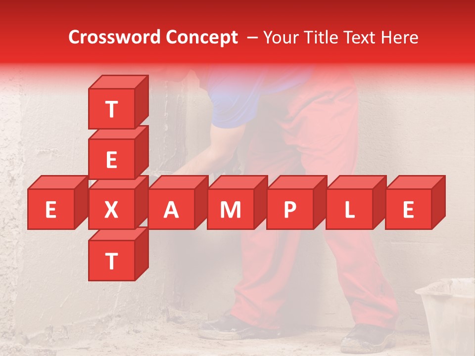 Man Plasterer Work PowerPoint Template