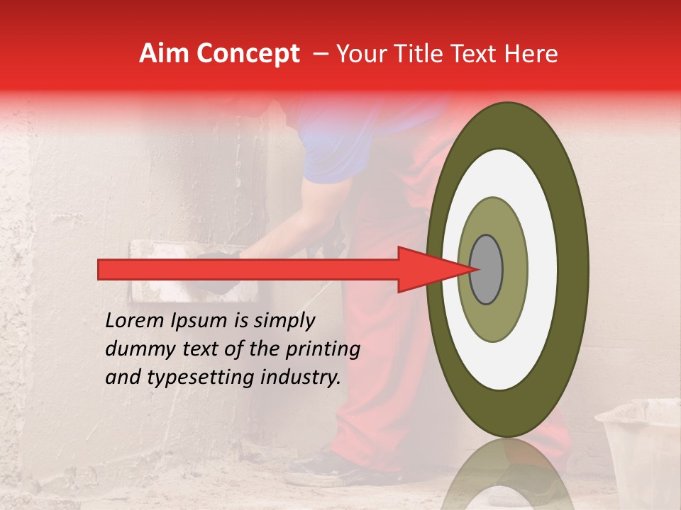Man Plasterer Work PowerPoint Template