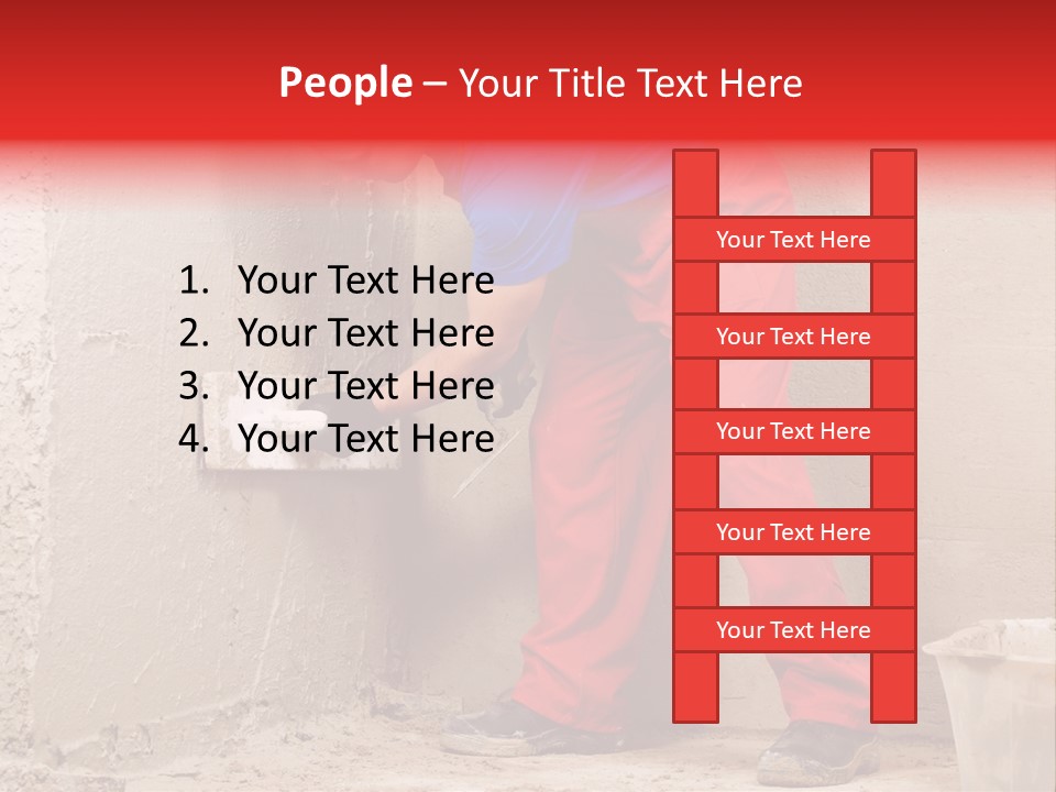 Man Plasterer Work PowerPoint Template