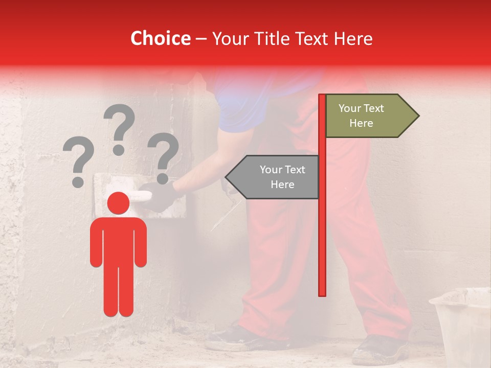 Man Plasterer Work PowerPoint Template