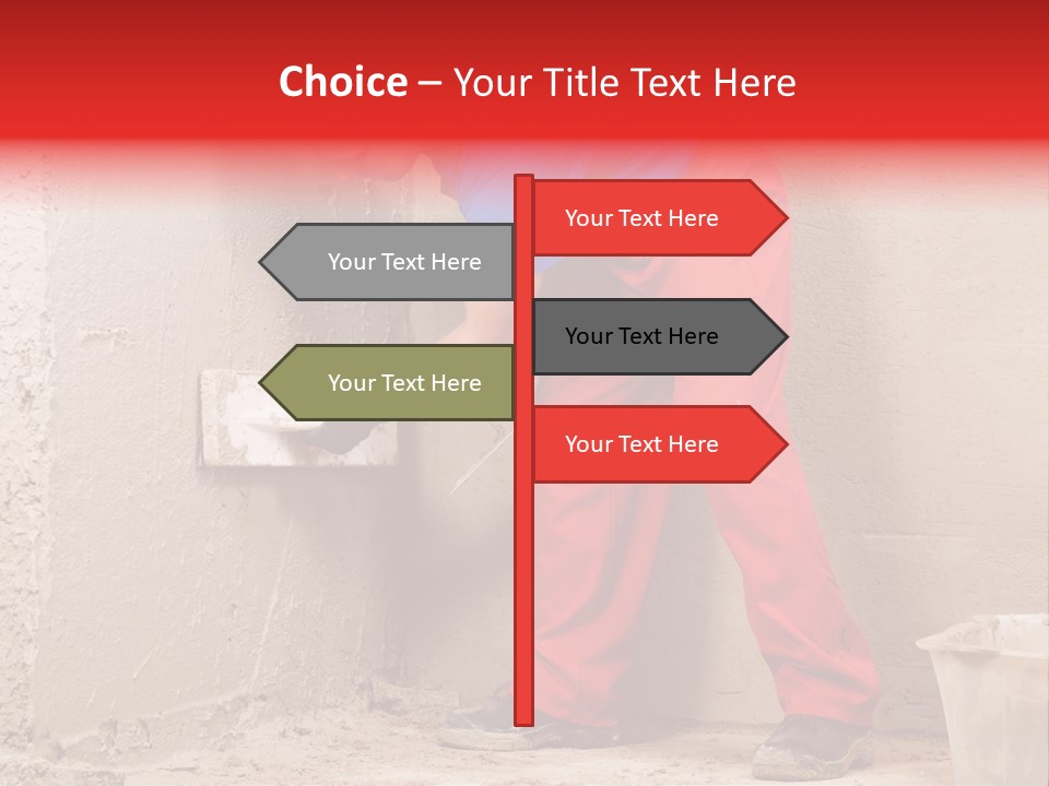 Man Plasterer Work PowerPoint Template