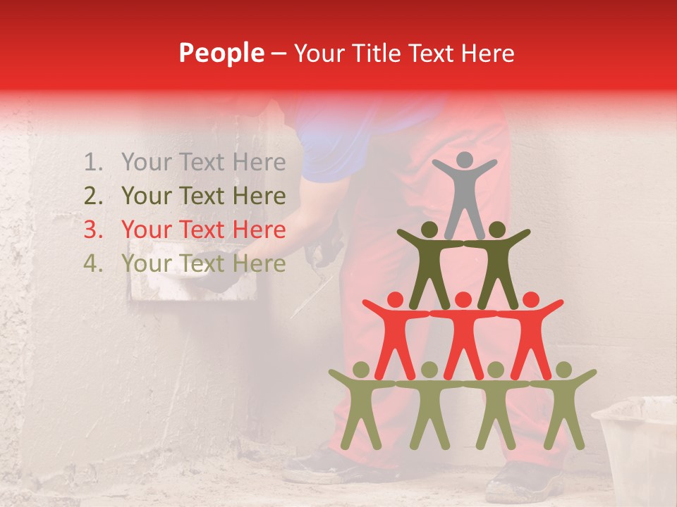 Man Plasterer Work PowerPoint Template