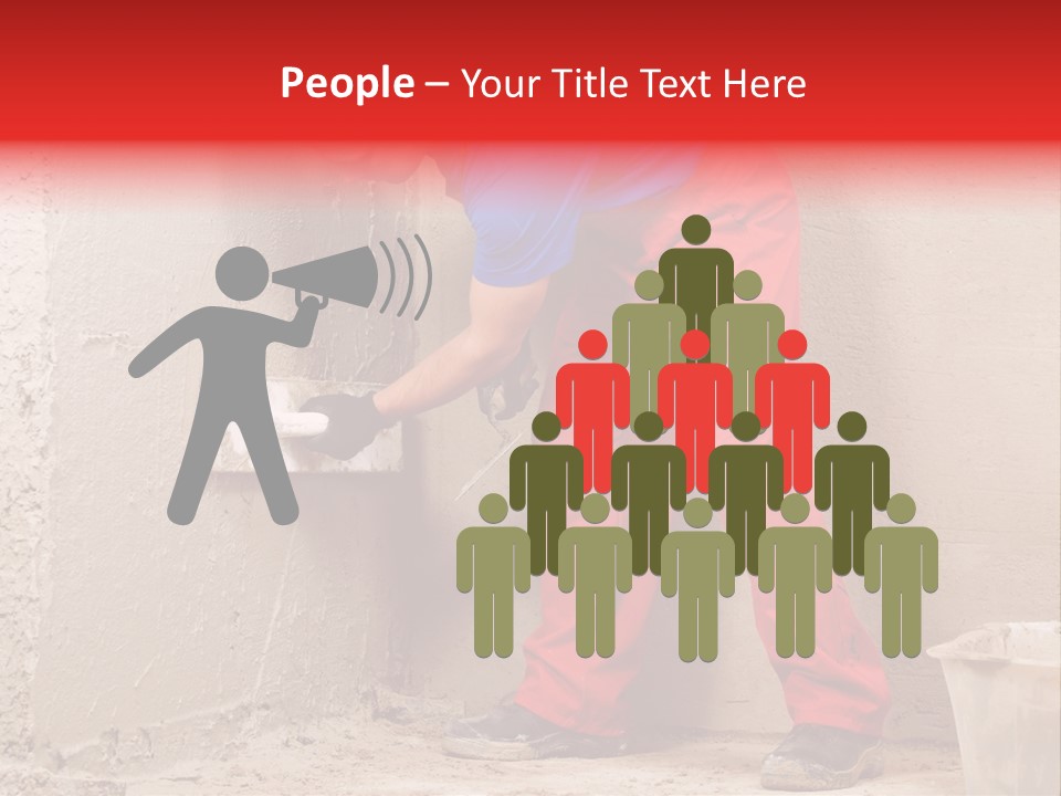 Man Plasterer Work PowerPoint Template
