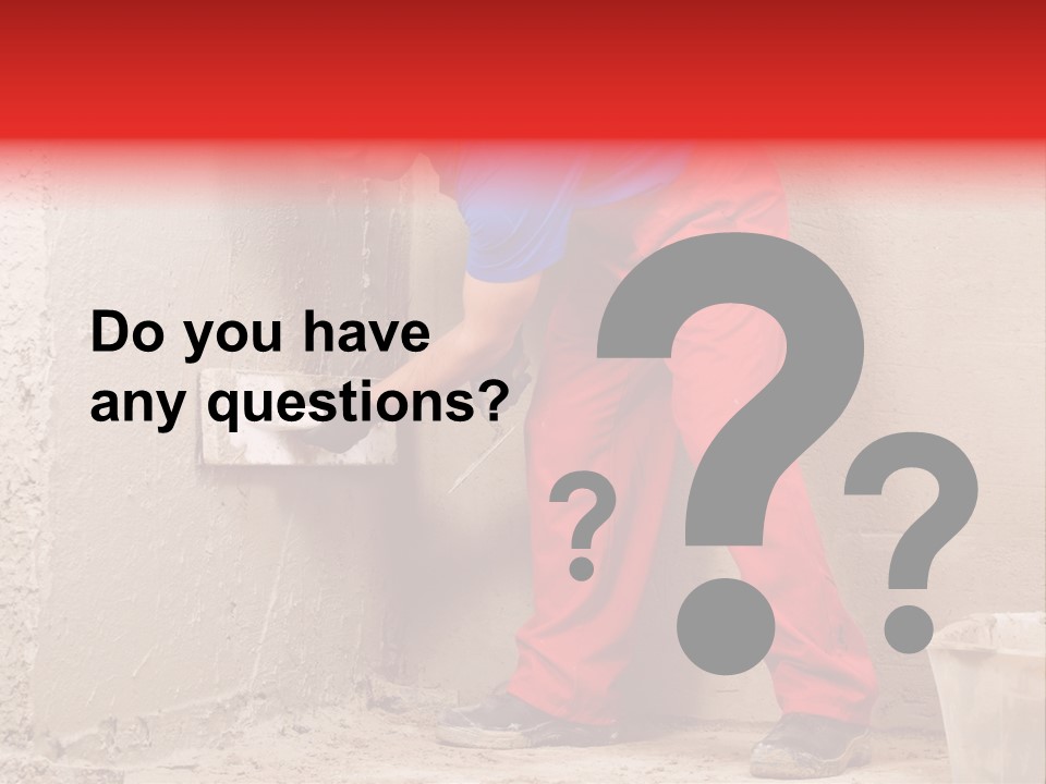 Man Plasterer Work PowerPoint Template