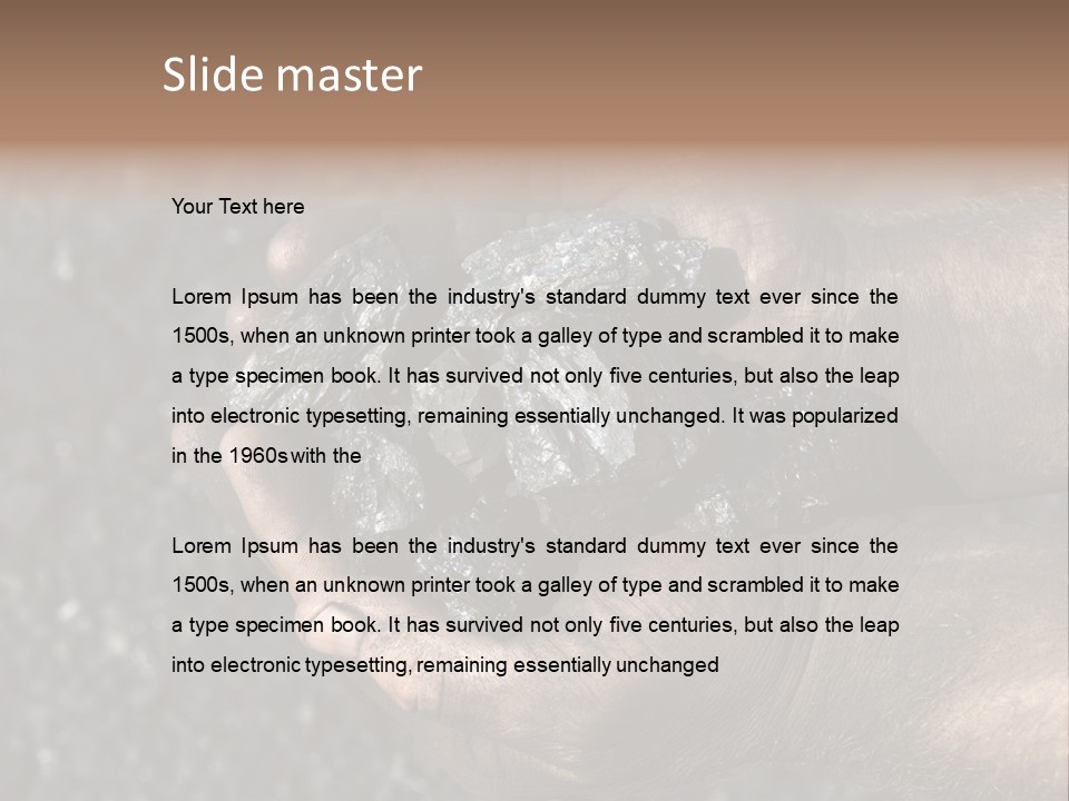 An Open Cast Mine Manufacture Asia PowerPoint Template