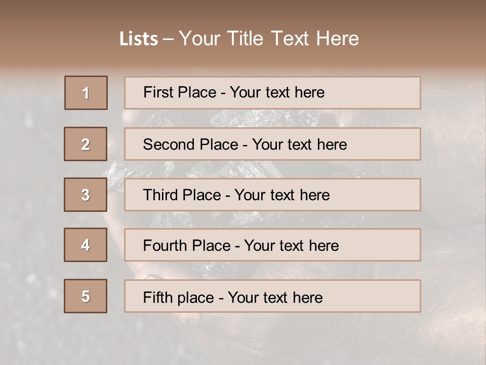 An Open Cast Mine Manufacture Asia PowerPoint Template