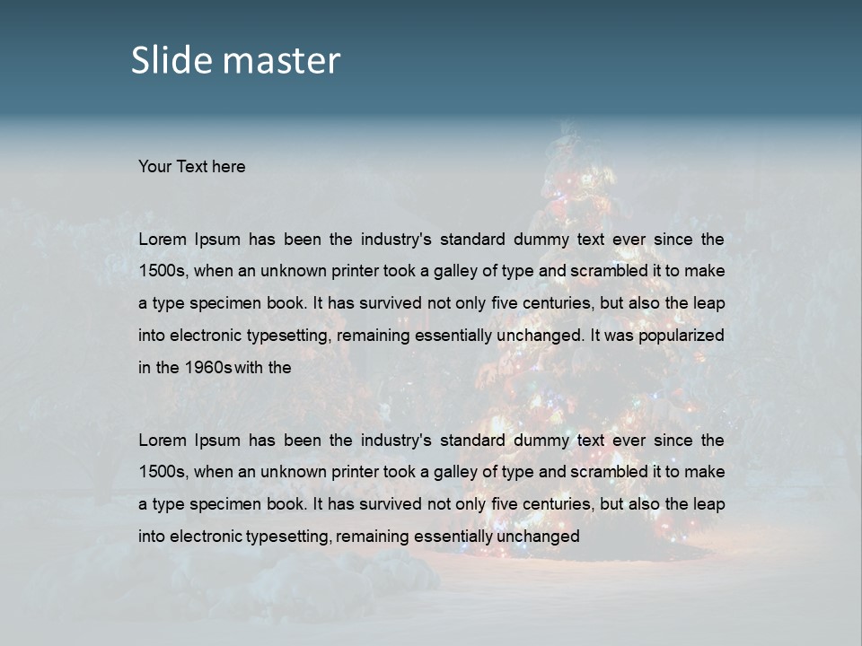 Nobody Holiday Tree PowerPoint Template