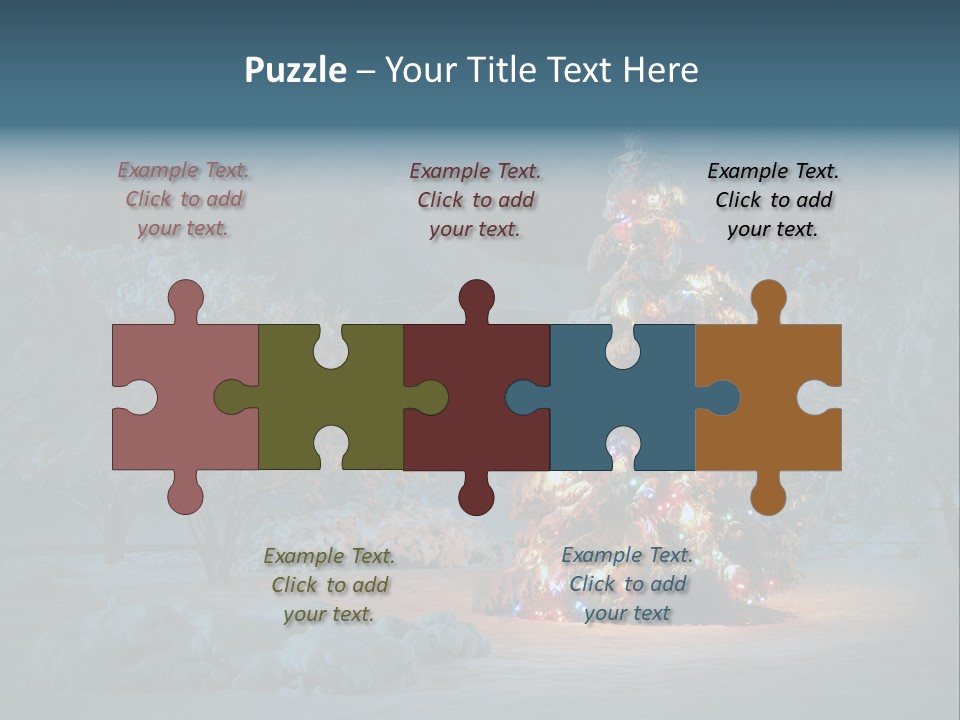 Nobody Holiday Tree PowerPoint Template