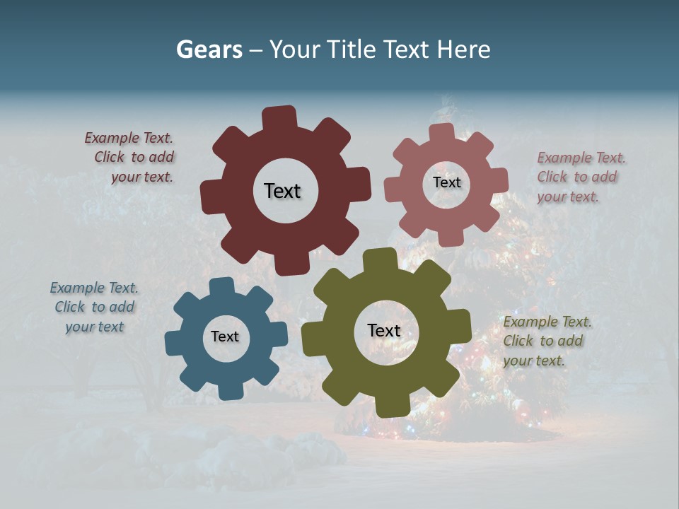 Nobody Holiday Tree PowerPoint Template