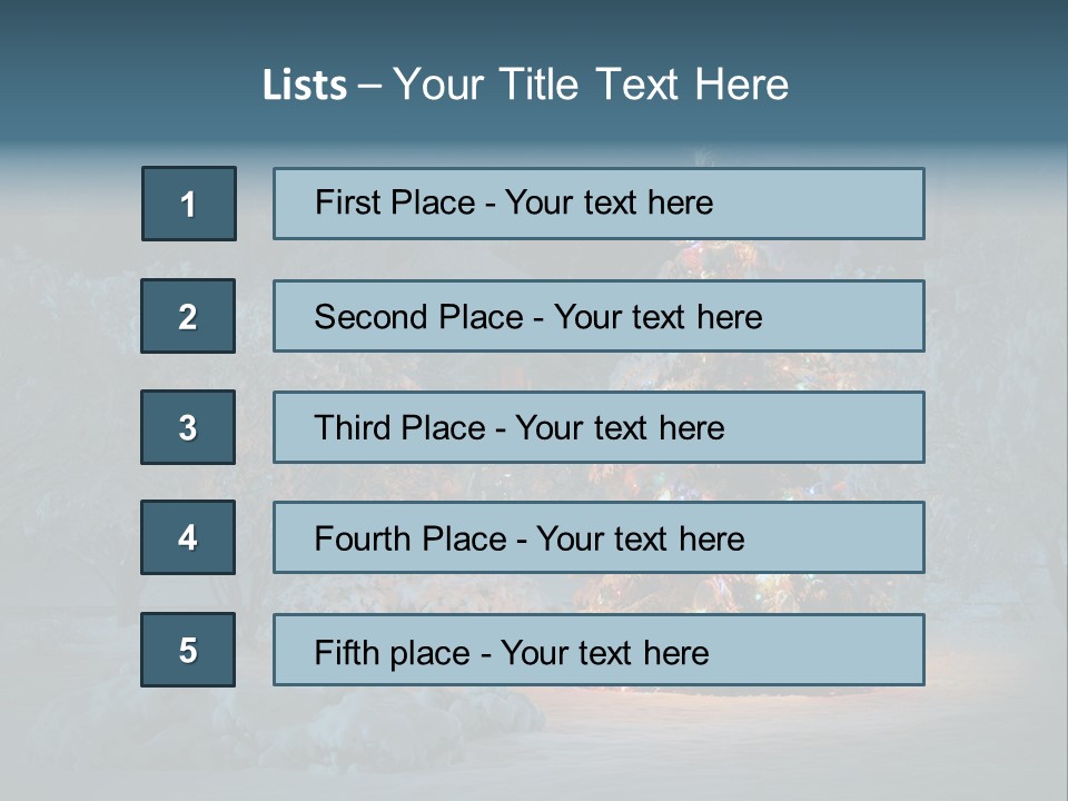Nobody Holiday Tree PowerPoint Template