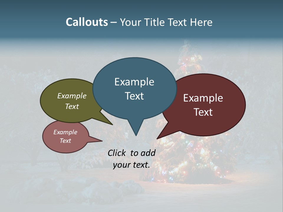 Nobody Holiday Tree PowerPoint Template