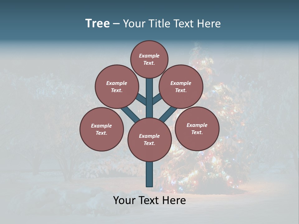 Nobody Holiday Tree PowerPoint Template