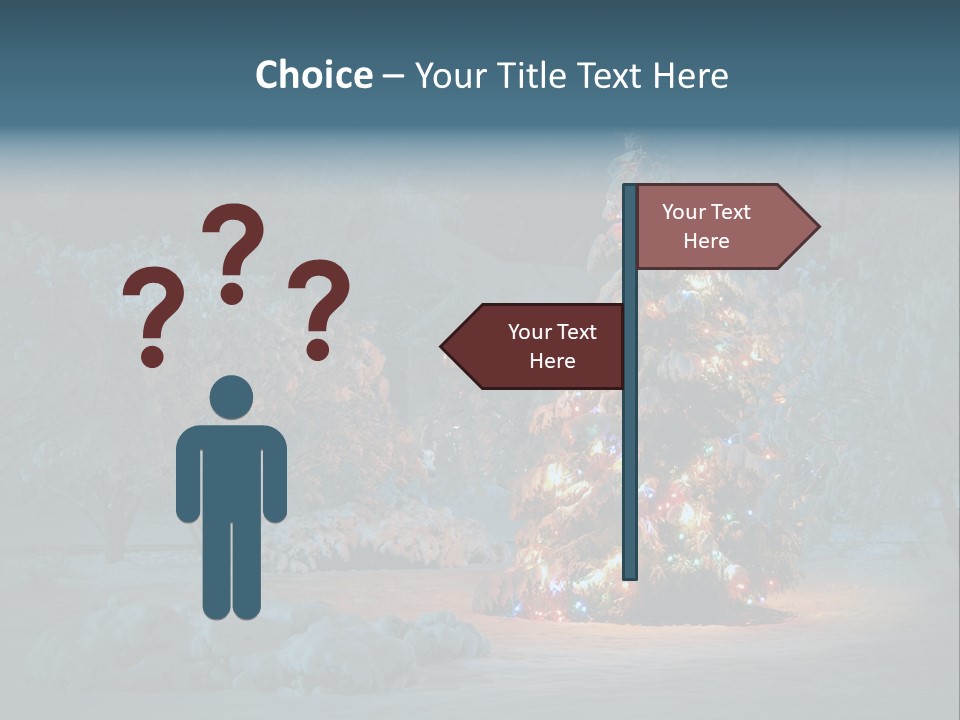 Nobody Holiday Tree PowerPoint Template