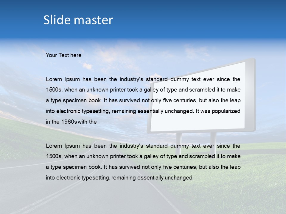 Sign Space Travel PowerPoint Template