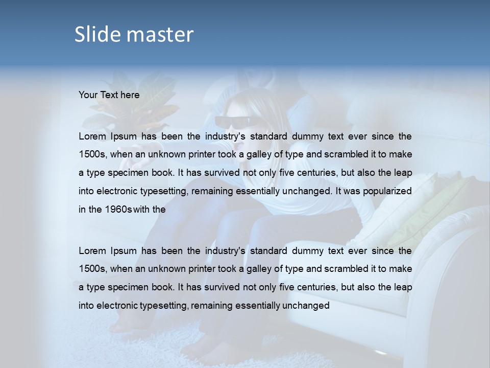 Resting Girls Daughter PowerPoint Template