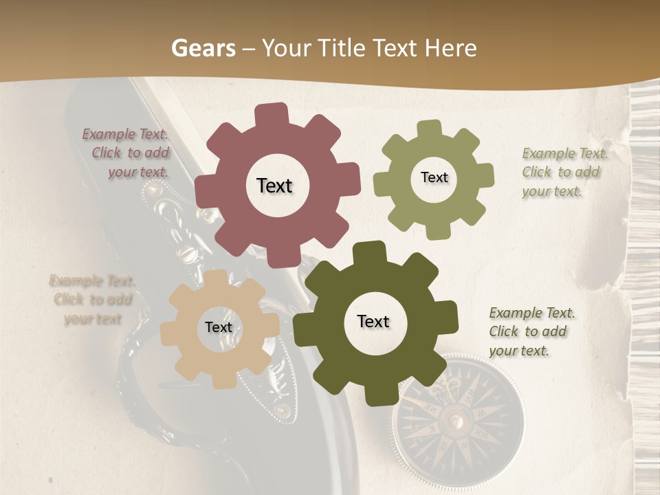Hiking Old Topography PowerPoint Template