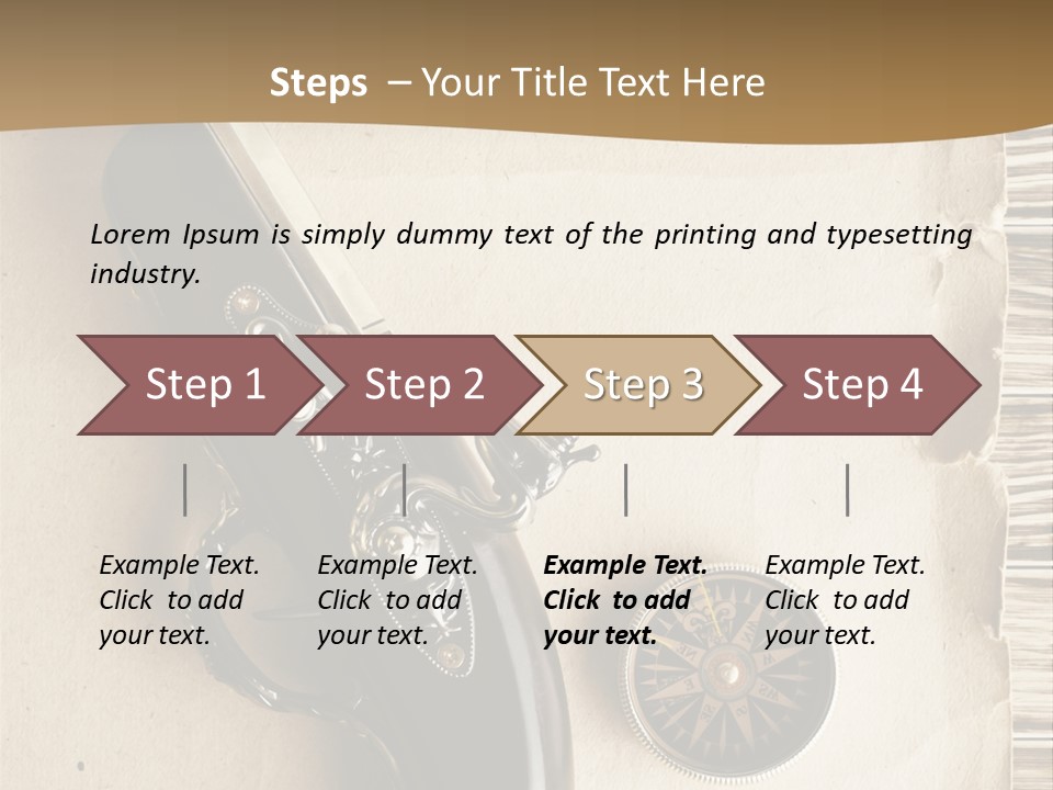 Hiking Old Topography PowerPoint Template