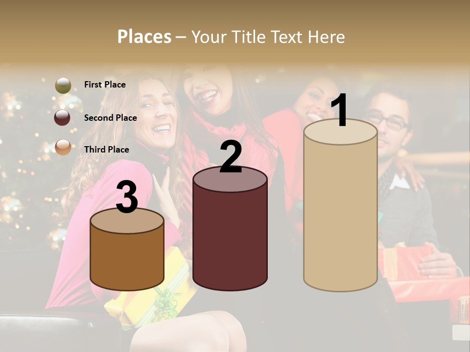 Male Group Smiling PowerPoint Template