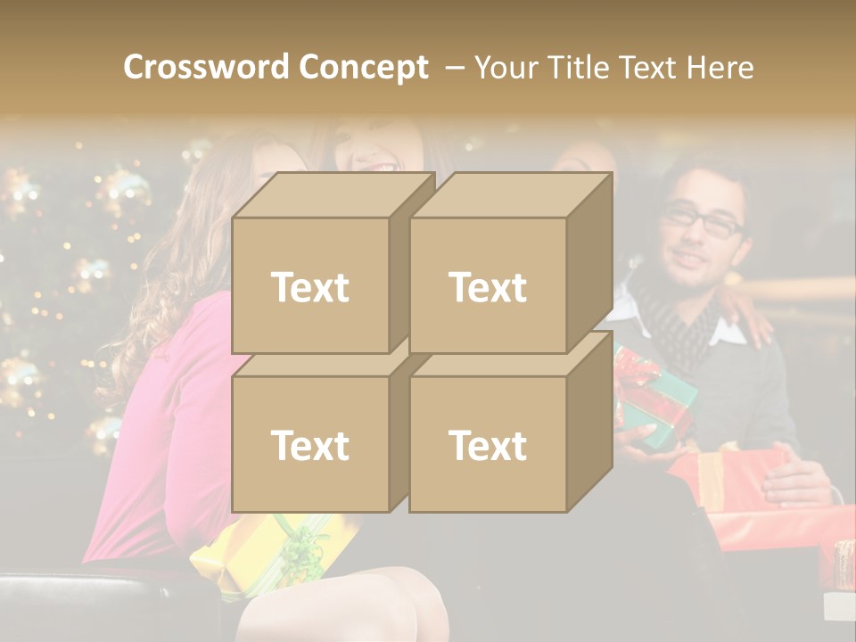 Male Group Smiling PowerPoint Template
