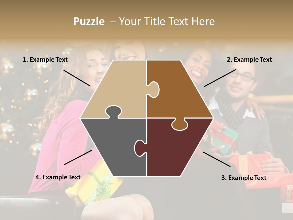 Male Group Smiling PowerPoint Template