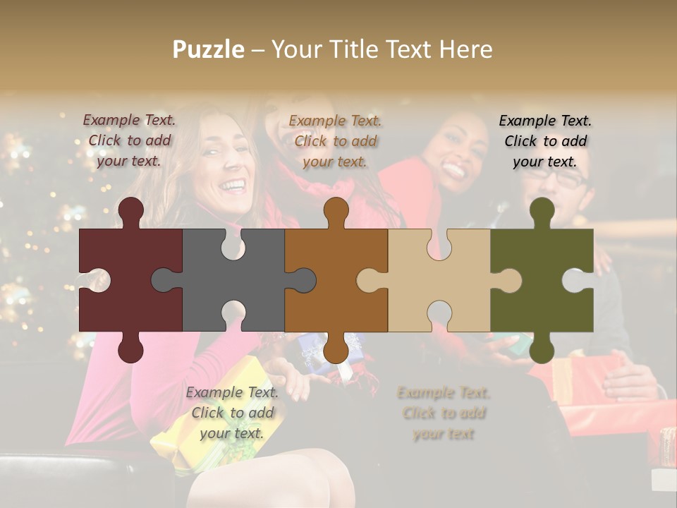 Male Group Smiling PowerPoint Template