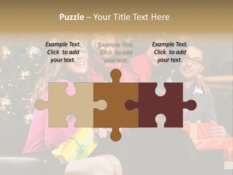 Male Group Smiling PowerPoint Template