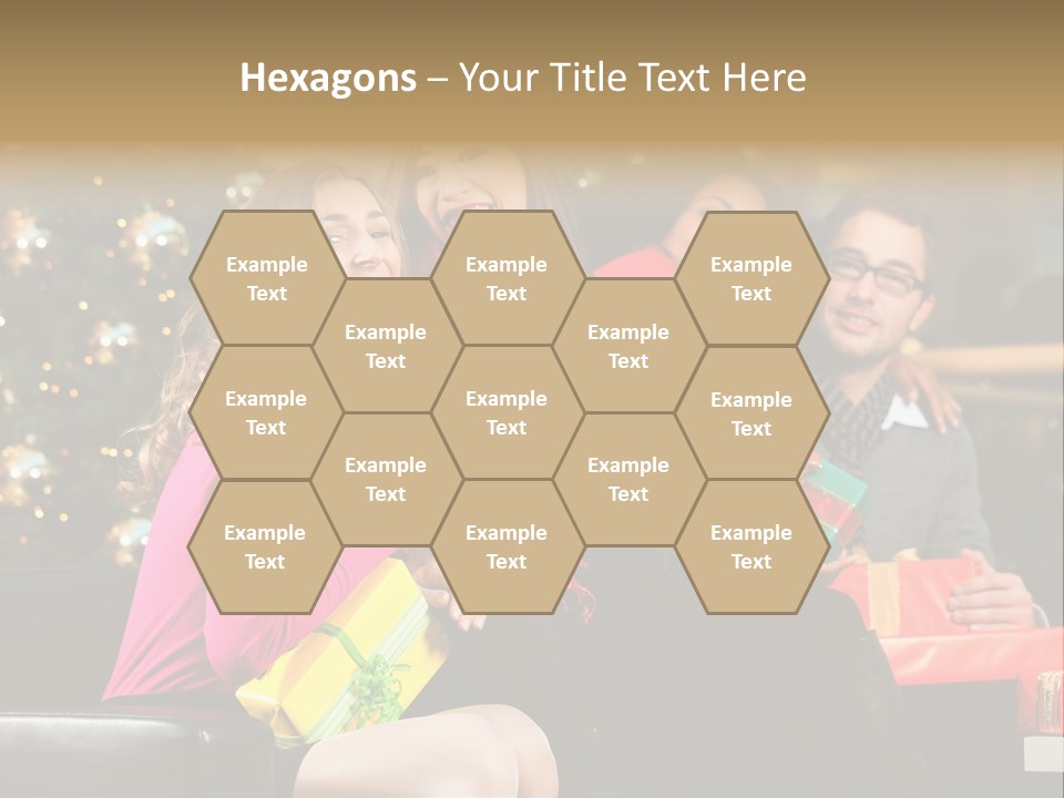 Male Group Smiling PowerPoint Template