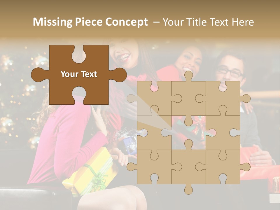 Male Group Smiling PowerPoint Template