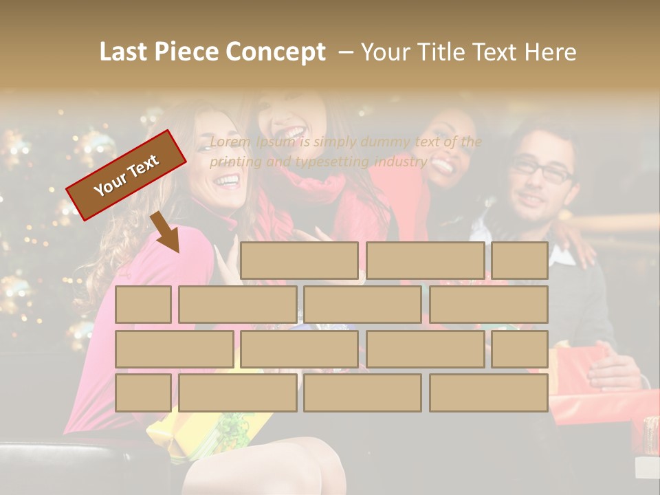 Male Group Smiling PowerPoint Template