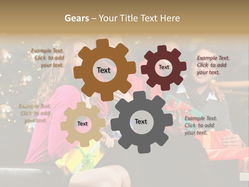 Male Group Smiling PowerPoint Template