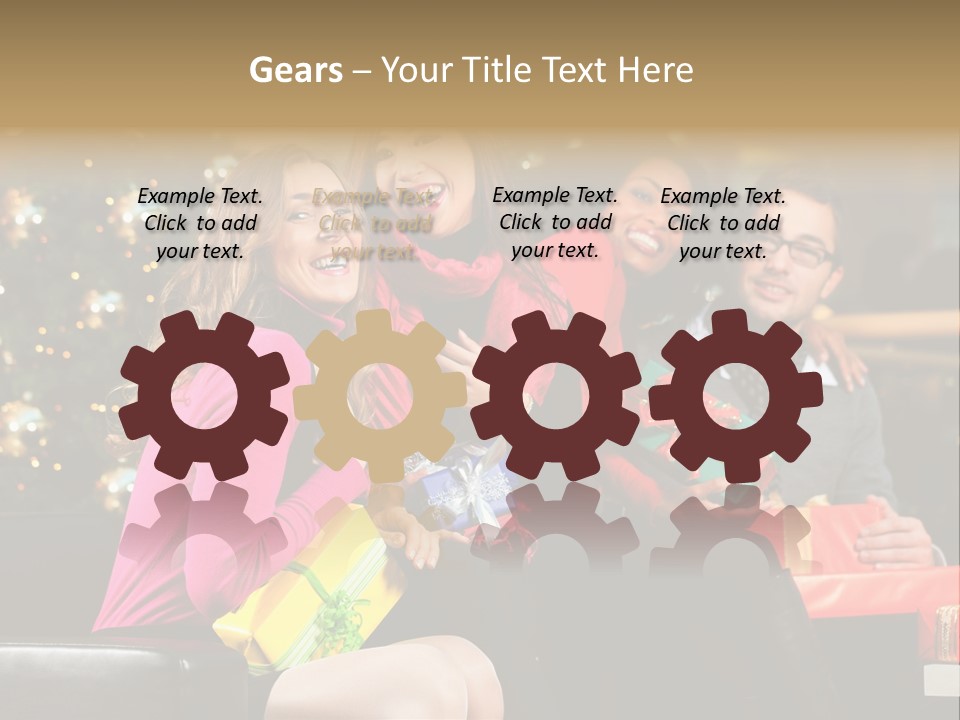 Male Group Smiling PowerPoint Template