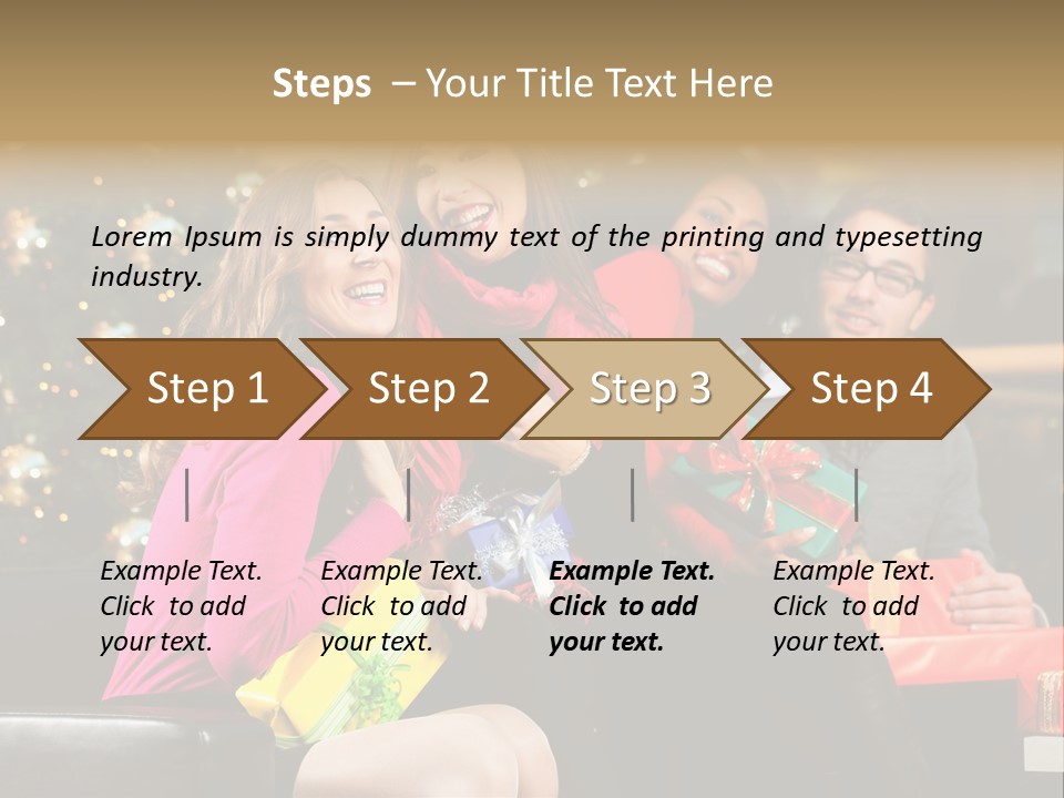 Male Group Smiling PowerPoint Template