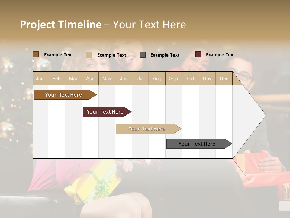 Male Group Smiling PowerPoint Template