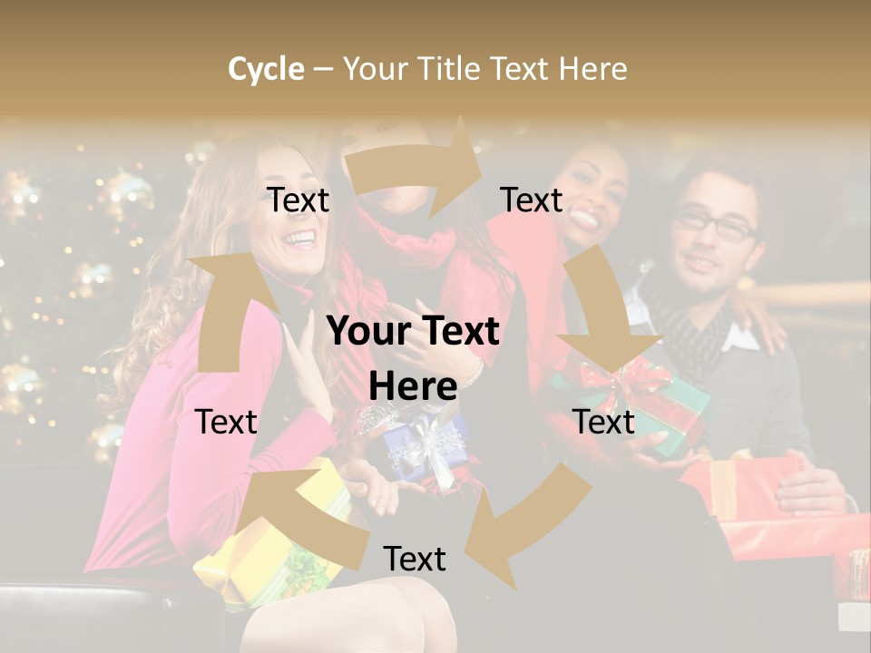 Male Group Smiling PowerPoint Template