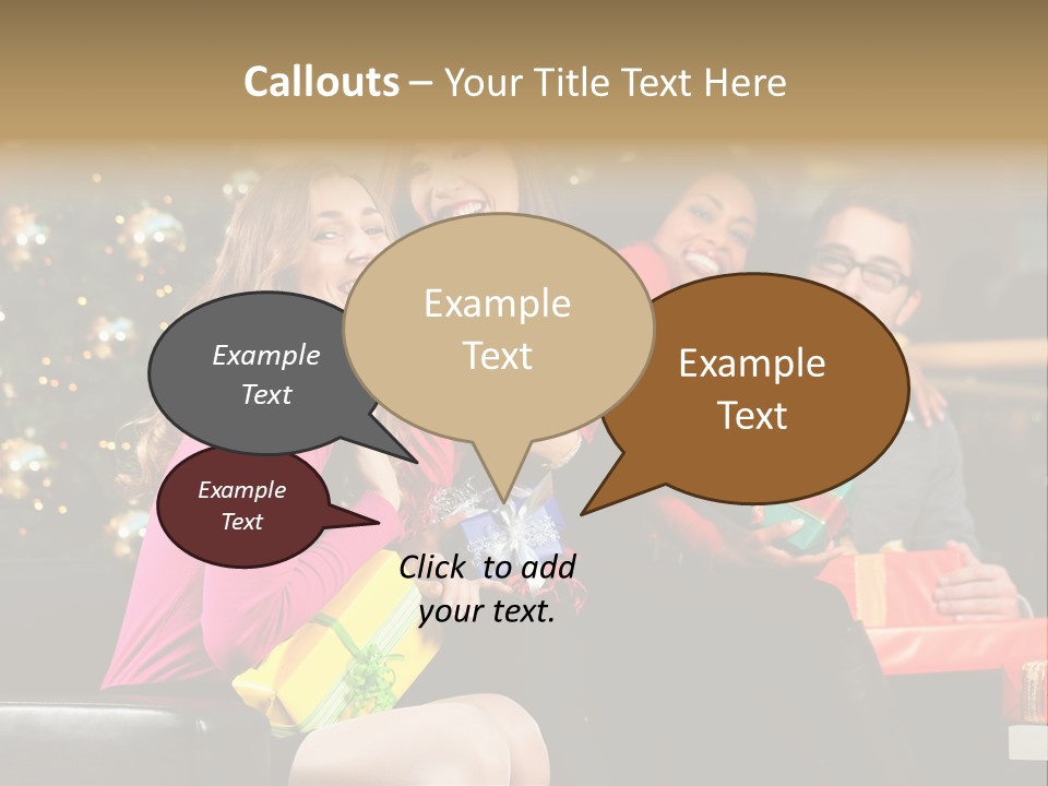 Male Group Smiling PowerPoint Template