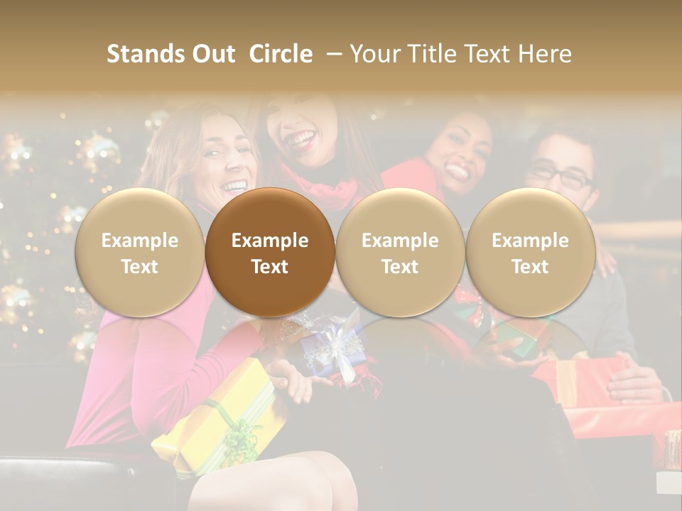 Male Group Smiling PowerPoint Template