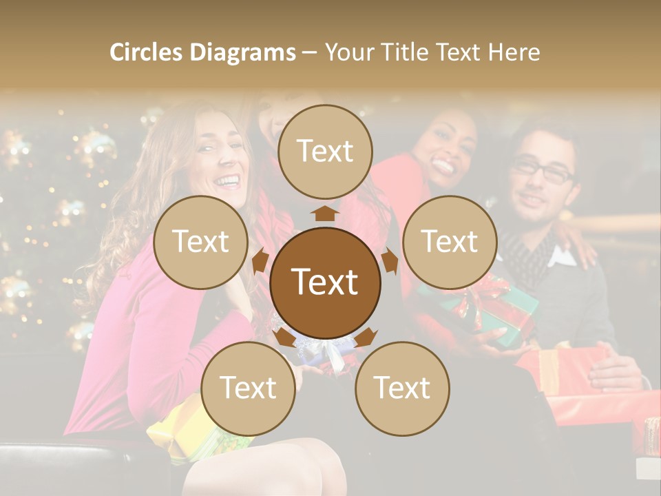 Male Group Smiling PowerPoint Template