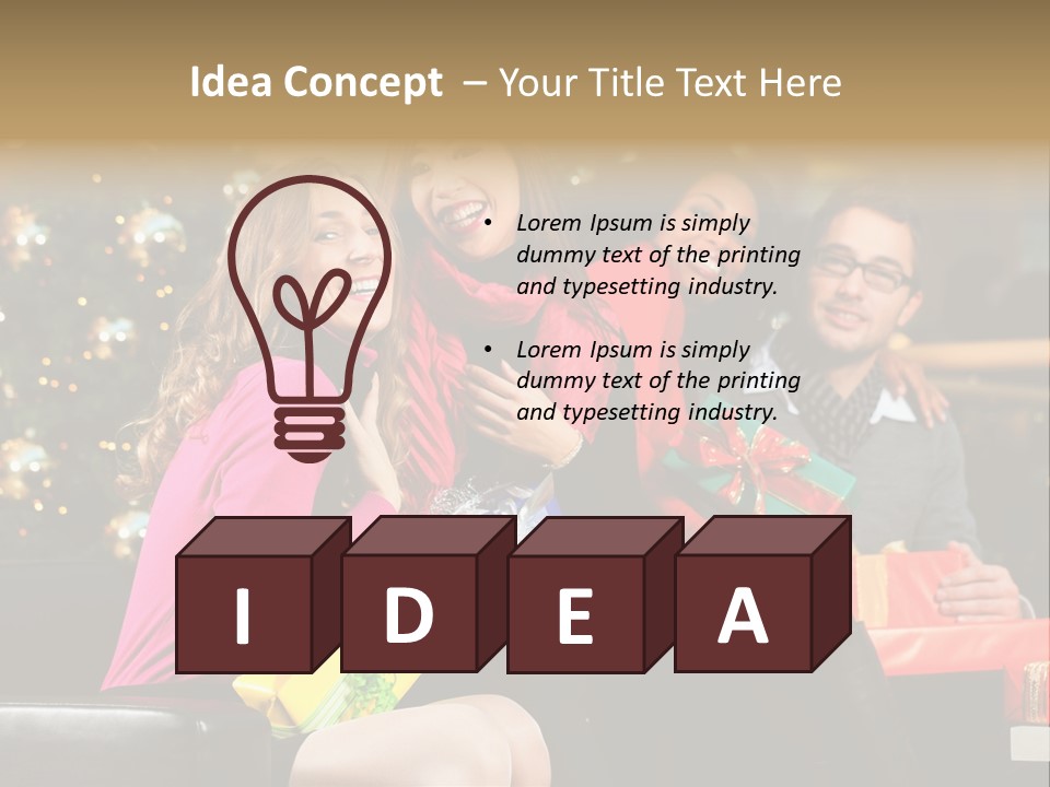 Male Group Smiling PowerPoint Template