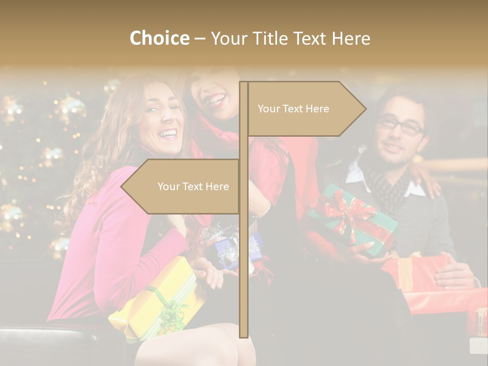 Male Group Smiling PowerPoint Template