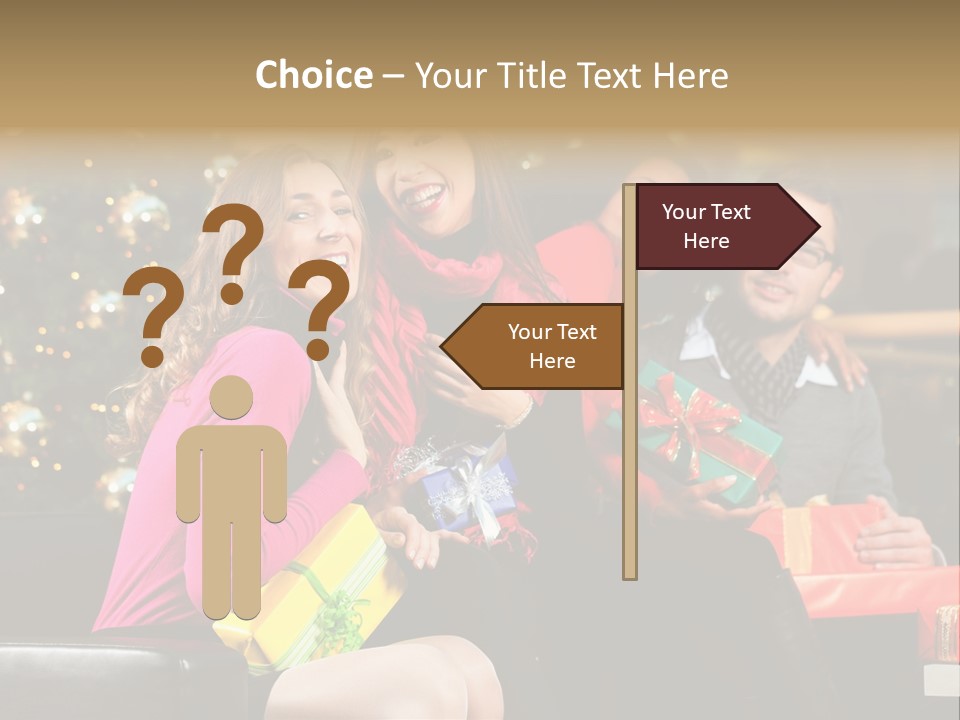 Male Group Smiling PowerPoint Template