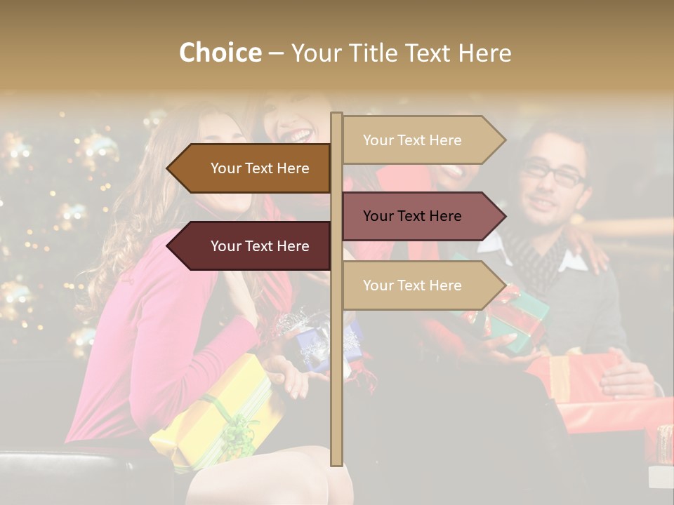 Male Group Smiling PowerPoint Template