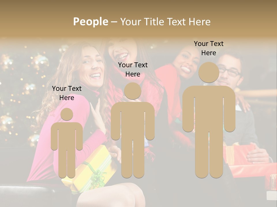 Male Group Smiling PowerPoint Template