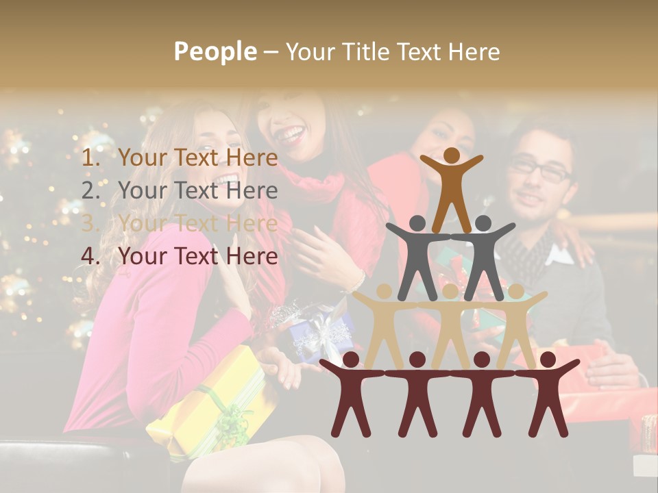 Male Group Smiling PowerPoint Template