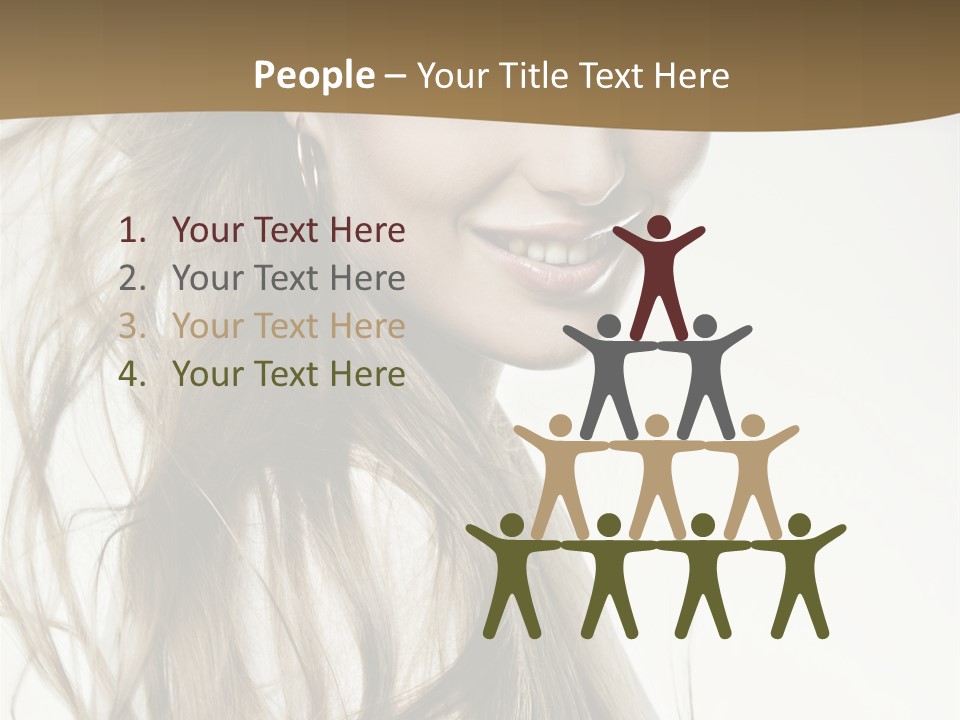 Background Caucasian Clean PowerPoint Template