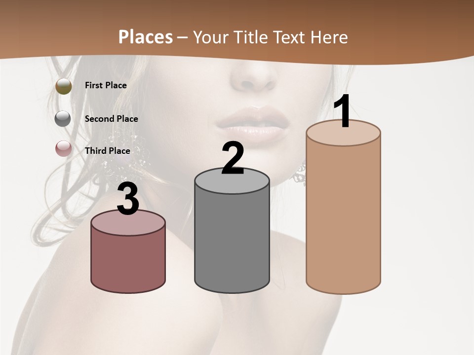 Glamour Portrait Caucasian PowerPoint Template