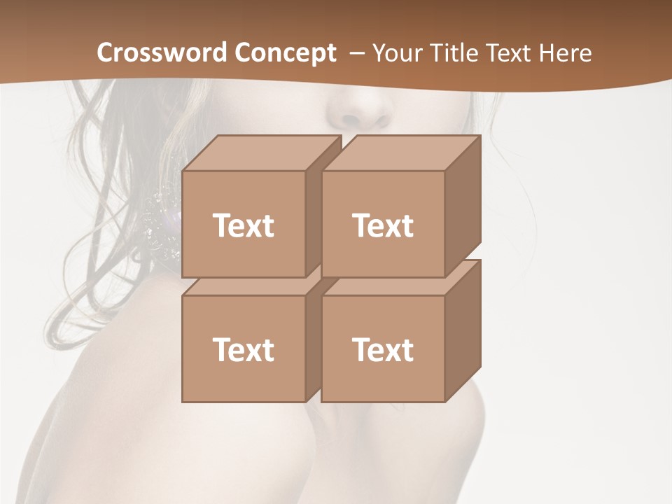 Glamour Portrait Caucasian PowerPoint Template